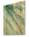 Silver Springs II Blue Green - Nautical & Coastal Print on Natural Pine Wood