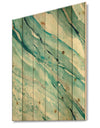 Silver Springs I Blue Green - Nautical & Coastal Print on Natural Pine Wood