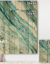 Silver Springs I Blue Green - Nautical & Coastal Print on Natural Pine Wood