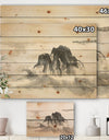 Ocean Waves - Lake House Print on Natural Pine Wood