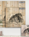 Solitary Rock - Lake House Print on Natural Pine Wood