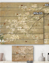 Dogwood in Spring Neutral - Farmhouse Print on Natural Pine Wood