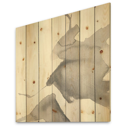 minimal geometric Zen V - Transitional Print on Natural Pine Wood