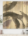 minimal geometric Gesture III - Transitional Print on Natural Pine Wood