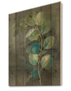 Fresh leaves II - Traditional Print on Natural Pine Wood