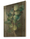 Fresh leaves I - Traditional Print on Natural Pine Wood