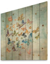 Butterflies Dancing I - Wildlife Print on Natural Pine Wood