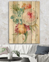 Multicolor French Bouquet II - Farmhouse Print on Natural Pine Wood