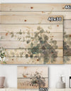 Grey Watercolor Flower II - Traditional Print on Natural Pine Wood
