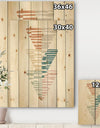Watercolor Geometric Triangle III - Transitional Print on Natural Pine Wood