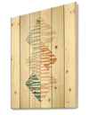 Watercolor Geometric Triangle II - Transitional Print on Natural Pine Wood