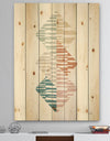 Watercolor Geometric Triangle II - Transitional Print on Natural Pine Wood