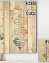 Watercolor Geometric Triangle II - Transitional Print on Natural Pine Wood