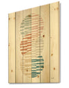 Watercolor Geometric Triangle I - Transitional Print on Natural Pine Wood