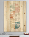 Watercolor Geometric Triangle I - Transitional Print on Natural Pine Wood