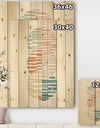 Watercolor Geometric Triangle I - Transitional Print on Natural Pine Wood