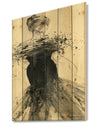 Glam Dancing I - Fashion Figures Print on Natural Pine Wood