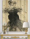 Glam Dancing I - Fashion Figures Print on Natural Pine Wood