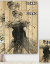 Glam Dancing I - Fashion Figures Print on Natural Pine Wood