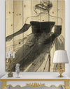 Glam Dancing II - Fashion Figures Print on Natural Pine Wood