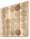 Shade of Pink Geometric Dots I - Abstract Print on Natural Pine Wood