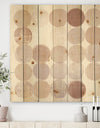 Shade of Pink Geometric Dots I - Abstract Print on Natural Pine Wood