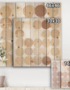 Shade of Pink Geometric Dots I - Abstract Print on Natural Pine Wood