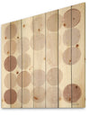 Shade of Pink Geometric Dots II - Abstract Print on Natural Pine Wood