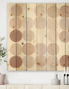 Shade of Pink Geometric Dots II - Abstract Print on Natural Pine Wood