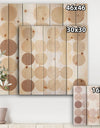 Shade of Pink Geometric Dots II - Abstract Print on Natural Pine Wood