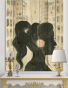 Glam Pink Ladies III - Fashion Print on Natural Pine Wood