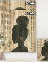 Glam Pink Ladies II - Fashion Print on Natural Pine Wood