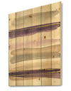 Shape of Glam Purple - Shabby Chic Print on Natural Pine Wood