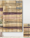 Shape of Glam Purple - Shabby Chic Print on Natural Pine Wood