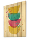 Minimal Spots Balance II - Mid-Century Modern Print on Natural Pine Wood