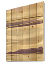 Shape of Glam Purple III - Shabby Chic Print on Natural Pine Wood