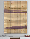 Shape of Glam Purple III - Shabby Chic Print on Natural Pine Wood