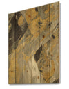 Marble Gold and Black - Modern & Contemporary Print on Natural Pine Wood