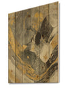 Marble Gold and Black II - Modern & Contemporary Print on Natural Pine Wood