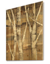 Natural Birch Forest II - Traditional Print on Natural Pine Wood