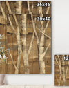 Natural Birch Forest II - Traditional Print on Natural Pine Wood