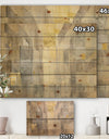 Gold Square Watercolor - Glam Print on Natural Pine Wood