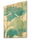 Coastal watercolors I - Transitional Print on Natural Pine Wood
