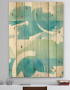 Coastal watercolors I - Transitional Print on Natural Pine Wood