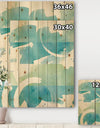Coastal watercolors I - Transitional Print on Natural Pine Wood