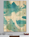 Coastal watercolors II - Transitional Print on Natural Pine Wood