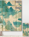 Coastal watercolors II - Transitional Print on Natural Pine Wood
