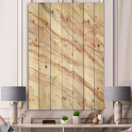 Copper Dreams watercolor - Sleek & Chic Modern Print on Natural Pine Wood