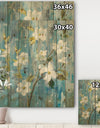 Pastel Magnolia I - Floral & Botanical Print on Natural Pine Wood