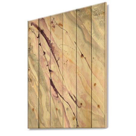 Shaby Pink Marble - Sleek & Chic Modern Print on Natural Pine Wood